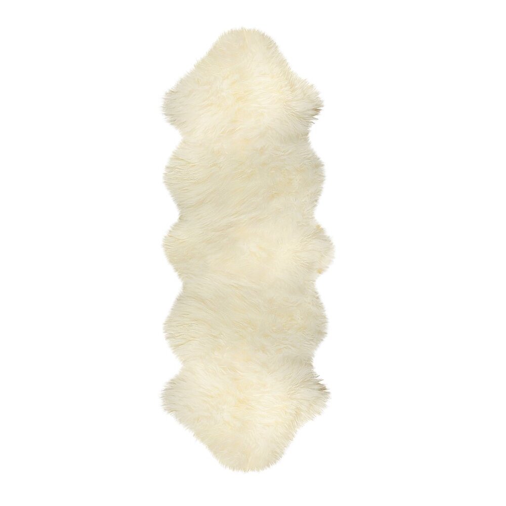 Natural Home Decor New Zealand Sheepskin Double Rug | 1-Piece | Natural | 2'x6'